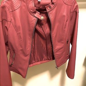 ❤️‍🔥Red Leather (faux) Jacket❤️‍🔥
